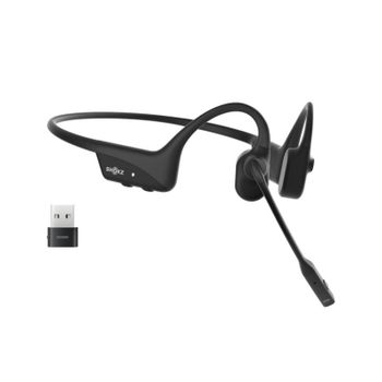 Auriculares Shokz C120-AC-BK inalámbricos Bluetooth con Cancelación de Ruido, Micrófono boom y control táctil, para oficina y call center, negros