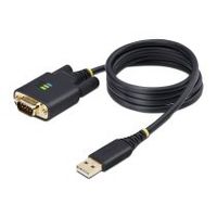 startechcom cable adaptador usb a serie de 1m - serial - retencian com - ftdi - adaptador usb-a a db9 rs232 - con tornillos db9 intercambiables - windowsmacoslinux