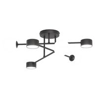 lampara de techo varli negro 6 luces