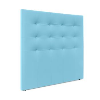 Cabecero De Polipiel Capitoné Hasta El Suelo 150x120cm Camas 150 - Celeste