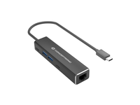adaptador de red usb-c a gigabit ethernet rj45 conceptronic con hub usb 32 2 usc-c 2p usb-a