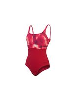 banador de natacion speedo mujer shaping contour eclipse printed swimsuit magenta