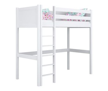 Cama alta de madera n06 blanco