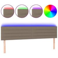 cabecero cama con led  panel de cabecera de tela gris taupe 180x5x7888 cm