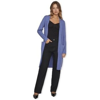 Vila Abrigo Noos Ril Long Cardigan - Bijou Blue para mujer
