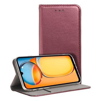 Cool Funda Flip Cover Liso Burgundy para Xiaomi Redmi 13C/13C 5G/POCO C65