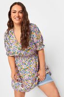 limited collection top peplum floral con cintura fruncida mujer curvy y tallas grandes yours