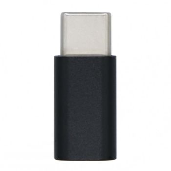 Aisens Adaptador USB-C a MicroUSB Macho/Hembra Negro