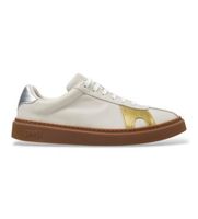 camper para hombre k101107-004 zapatillas de piel runner twentyfive twins blanco 45 plano cordones casual