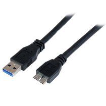 StarTech.com Cable Certificado 1m USB 3.0 (5Gbps) Super Speed SS Micro USB B Macho a USB A Macho Adaptador - Negro