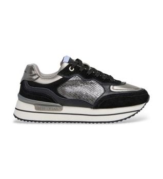 Pepe Jeans para mujer. PLS600042 Zapatillas Rusper Wed negro (40), 3 a 5cm, Cordones, Casual, Mesh