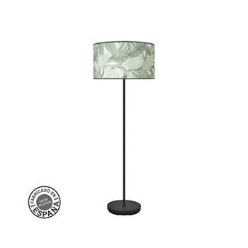 Pie De Salón 1xe27 Negro Hoja Verde 163x40x40cm Moda