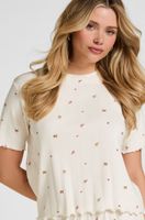hunkemoller top de pijama pointelle blanco