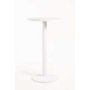 Mesa Kuat Alta Redonda 60 Cm De Madera 105*60*60 Cm - Blanco