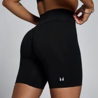 short sin costuras de cintura media tempo para mujer de mp - negro - xl