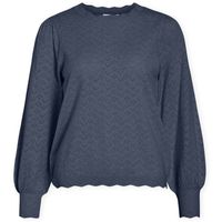 vila jersey emi knit - vintage indigo para mujer