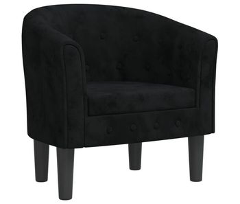 Vidaxl sillón de terciopelo negro