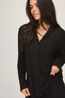 hunkemoller chaqueta de manga larga de jersey essentil negro