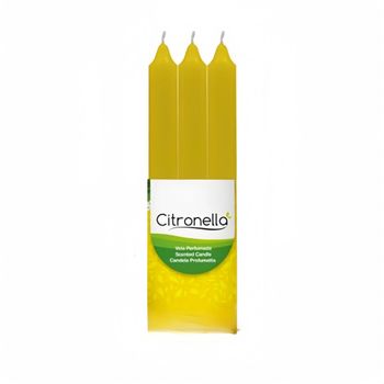 Pack3 V3C 200x20mm – PANDAHOME Vela de Citronela – Protección Natural contra Mosquitos, Diseño Decorativo en Terracota/Bambú/Cristal, Ideal para Interior y Exterior