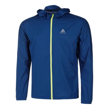 Odlo X-Alp Waterproof  Chaqueta para correr Hombres - azul oscuro, verde claro