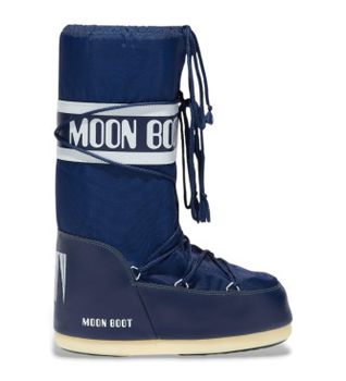 Moon Boot para mujer. 80D1400440 Botas Icon Nylon azul (35/38), Plano, Ninguno, Casual, Nieve