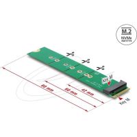 adaptador delock m2 key m macho a ranura m2 para ssds sata y nvme
