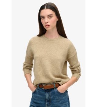 Superdry para mujer. W6110567A Jersey Essential marrón (M), Casual, Acrílico