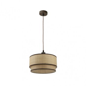 FABRILAMP Colgante Regulable color marron/Natural modelo Roque
