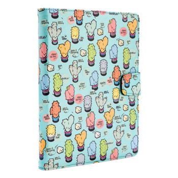 SilverHT Funda Universal Rotatory 360 Cactoos Green Metal para Tablets de 9