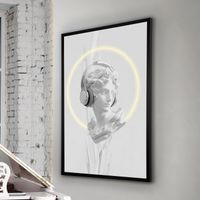 cuadro con luz led busto ii 80x120cm