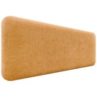 dhome cabecero tapizado en lana liso redondeado para pared acusticos cabeceros absorbentes cabezal cama dormitorio mostaza 135cm