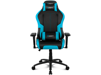 Silla gaming - Drift DR250, Reposabrazos 4D, Cojín cervical y lumbar, Reclinable, Giratorio, Azul