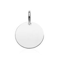 colgante circular de plata 925 grabable