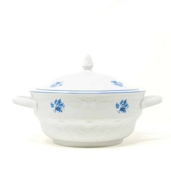 Sopera De Porcelana Blanca Lubeck  Blue 2,5 L