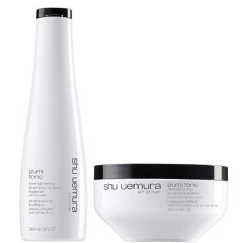 Shu Uemura Art of Hair Izumi Tonic Rice Water Shampoo and Hair Mask Routine