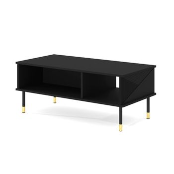 Mesa de centro 110 cm paneles laminados negro