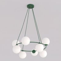 lampara de techo laster verde oliva 8 luces