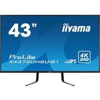 iiyama prolite x4372uhsu-b1 4k ultra hd 43r ips lcd monitor - black black