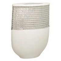 florero ceramica oval platablanco