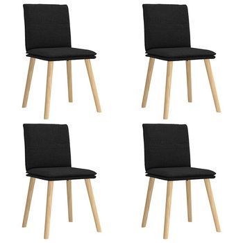 Sillas De Comedor 4 Unidades Tela Negras Vidaxl