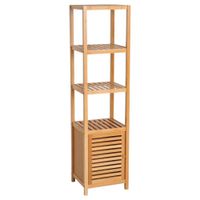 estanteria bambu bano 33x365x140 cm bambu natural