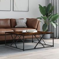 mesa de centromesa auxiliarmesa de cafe madera de ingenieria roble ahumado 100x100x40 cm cfw774458