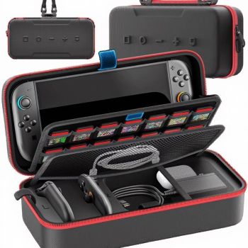 bolsa de almacenamiento grande a prueba de arañazos y resistente al agua para Nintendo Switch 2,Switch Original y Switch