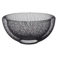 cesta de frutas de metal negro mate