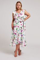 yours london vestido blanco de flores con volantes mujer curvy y tallas grandes yours london