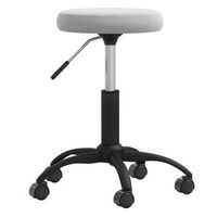 taburete  reposapies de masaje terciopelo gris claro cfw40776