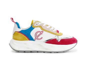 zapatillas running de piel de ante y tejido multicolor 39