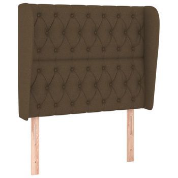 Cabecero Con Orejas De Tela Gris Claro 103x23x118/128 Cm Vidaxl