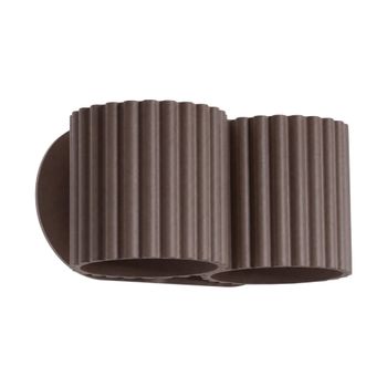 Aplique de pared marrón aluminio alt. 10 cm