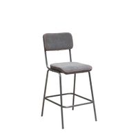 silla de bar de metal gris